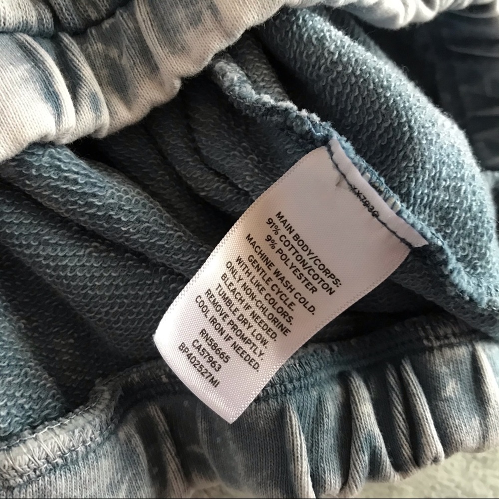 BP Hooded Drawstring Sweatshirt Acid Wash Blue XXS - Picture 4 of 9